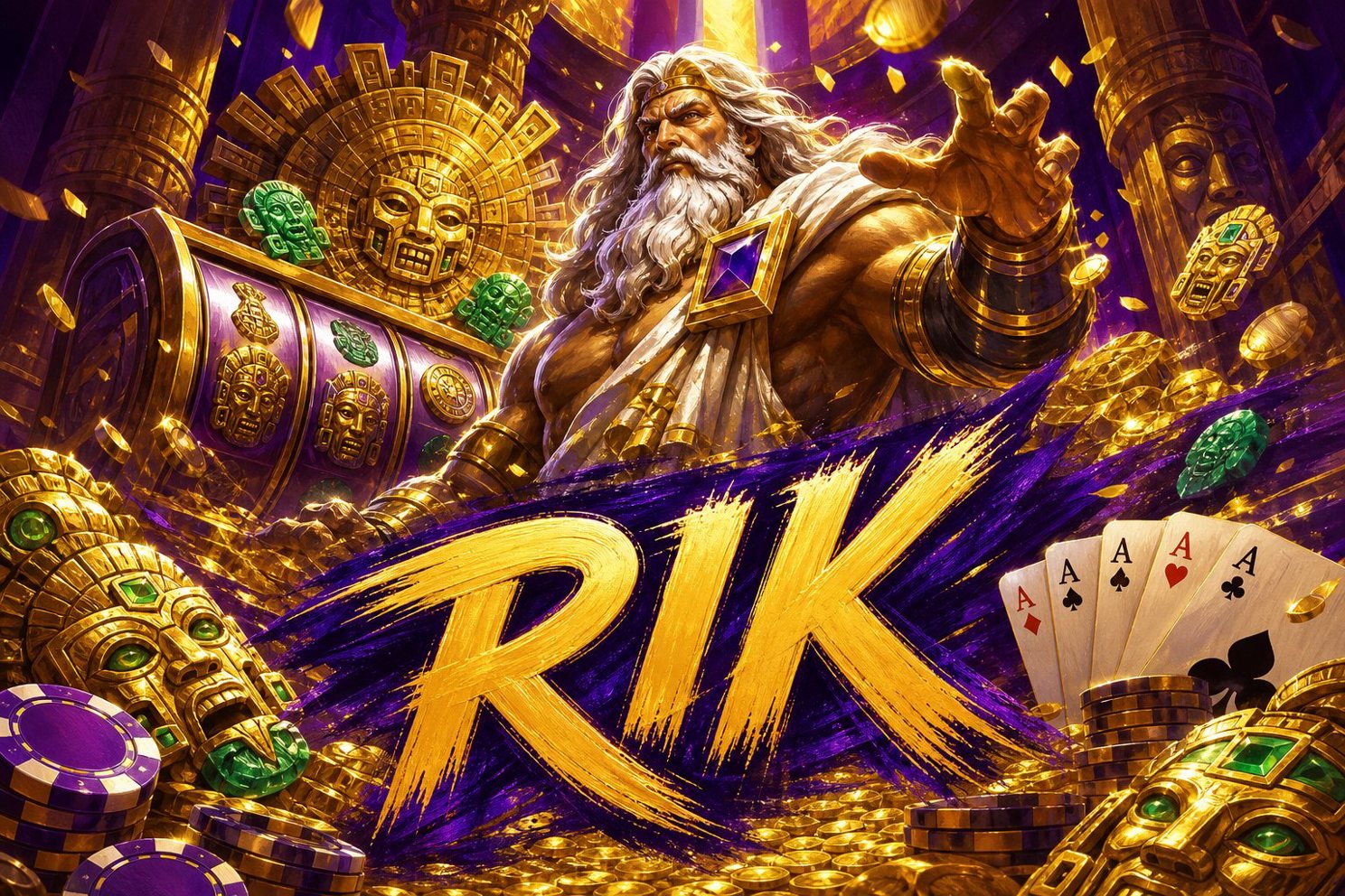 Giao diện trang chủ RIK với các trò chơi nổi bật và ưu đãi đăng ký